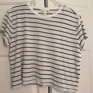 H&M Black and White Stripped Tee